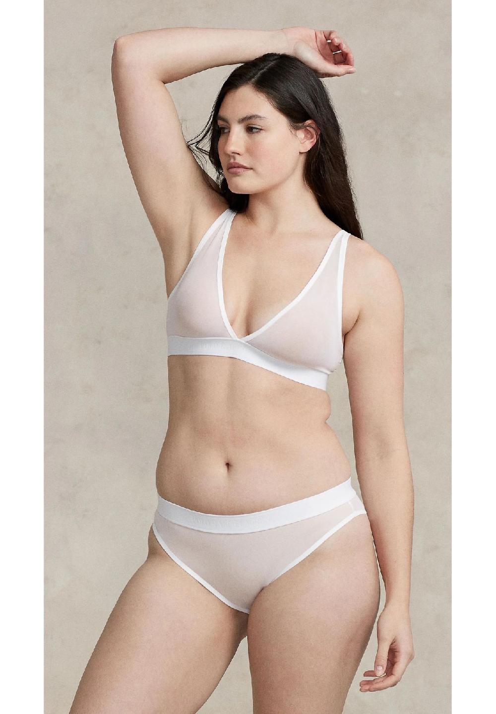 POLO RALPH LAUREN Tailored Mesh Bügelloser-BH "Unlined Plu" Semi-transparent Für Damen