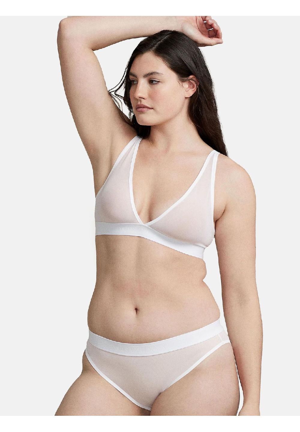 POLO RALPH LAUREN Tailored Mesh Bügelloser-BH "Unlined Plu" Semi-transparent Für Damen