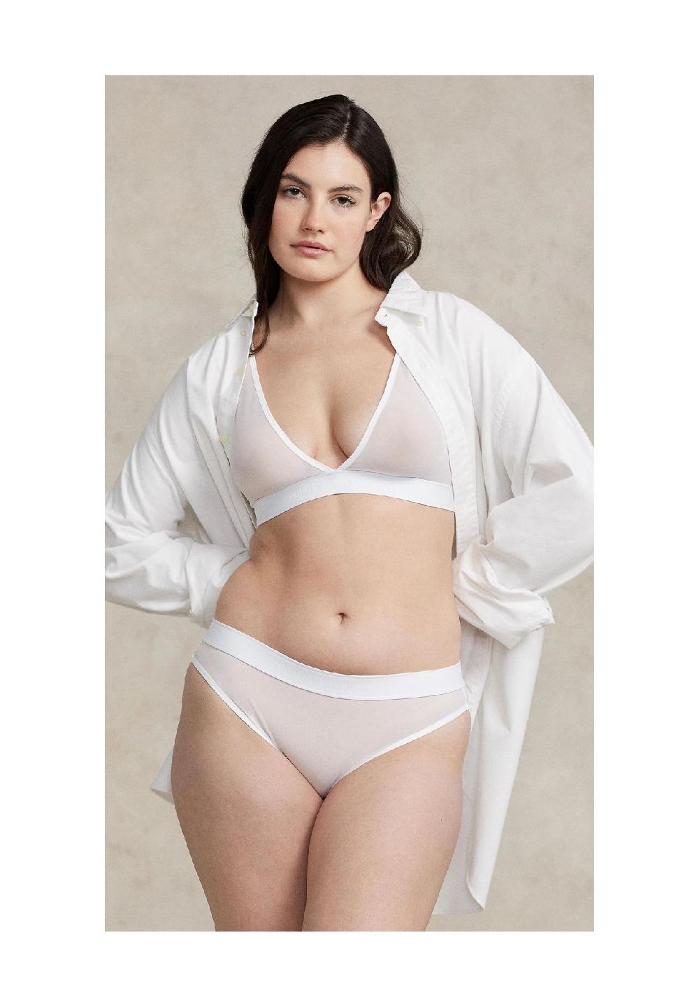 POLO RALPH LAUREN Tailored Mesh Bügelloser-BH "Unlined Plu" semi-transparent für Damen