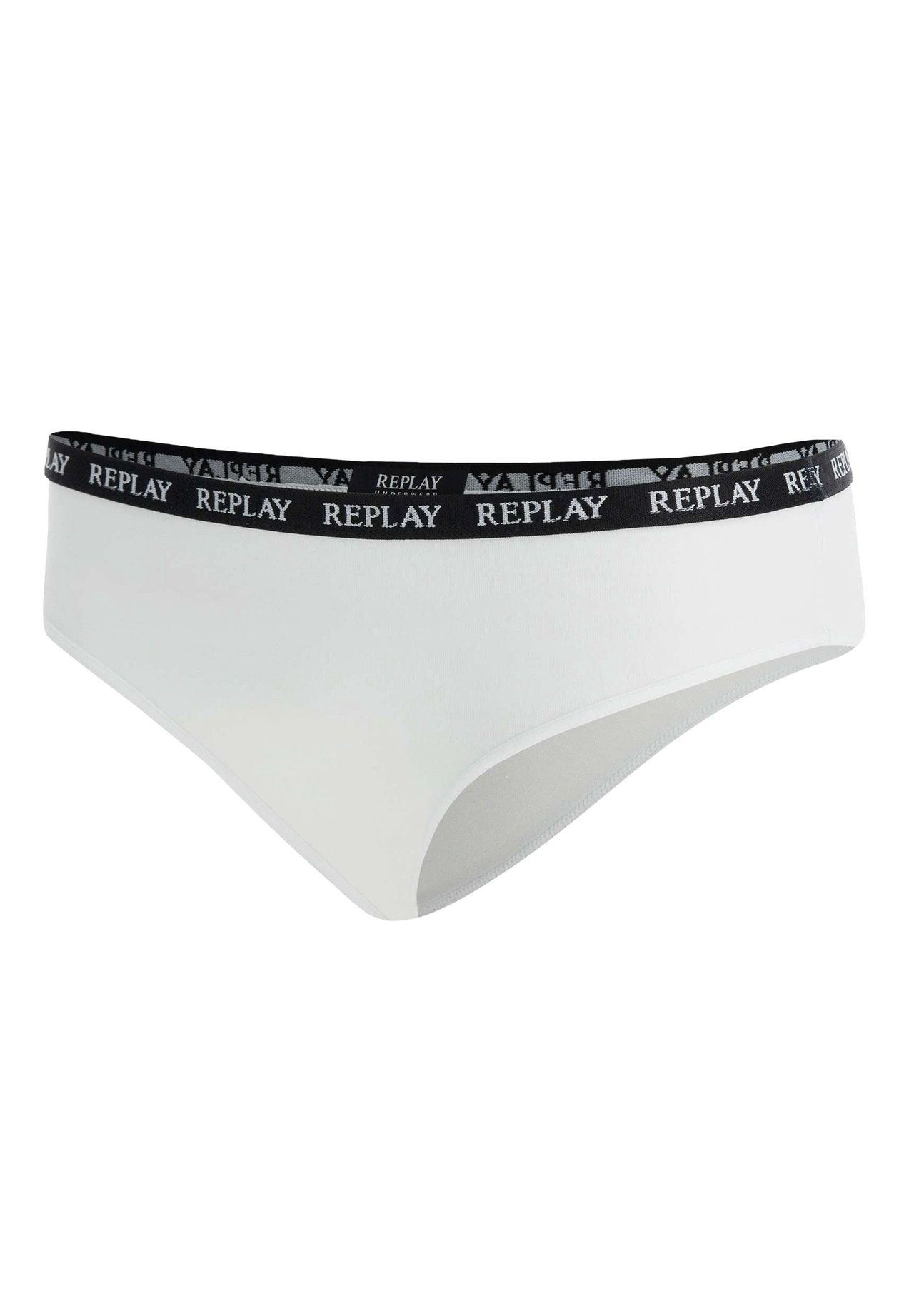 REPLAY Damen Slips 2er Pack - Slip Logobund Baumwollmischung