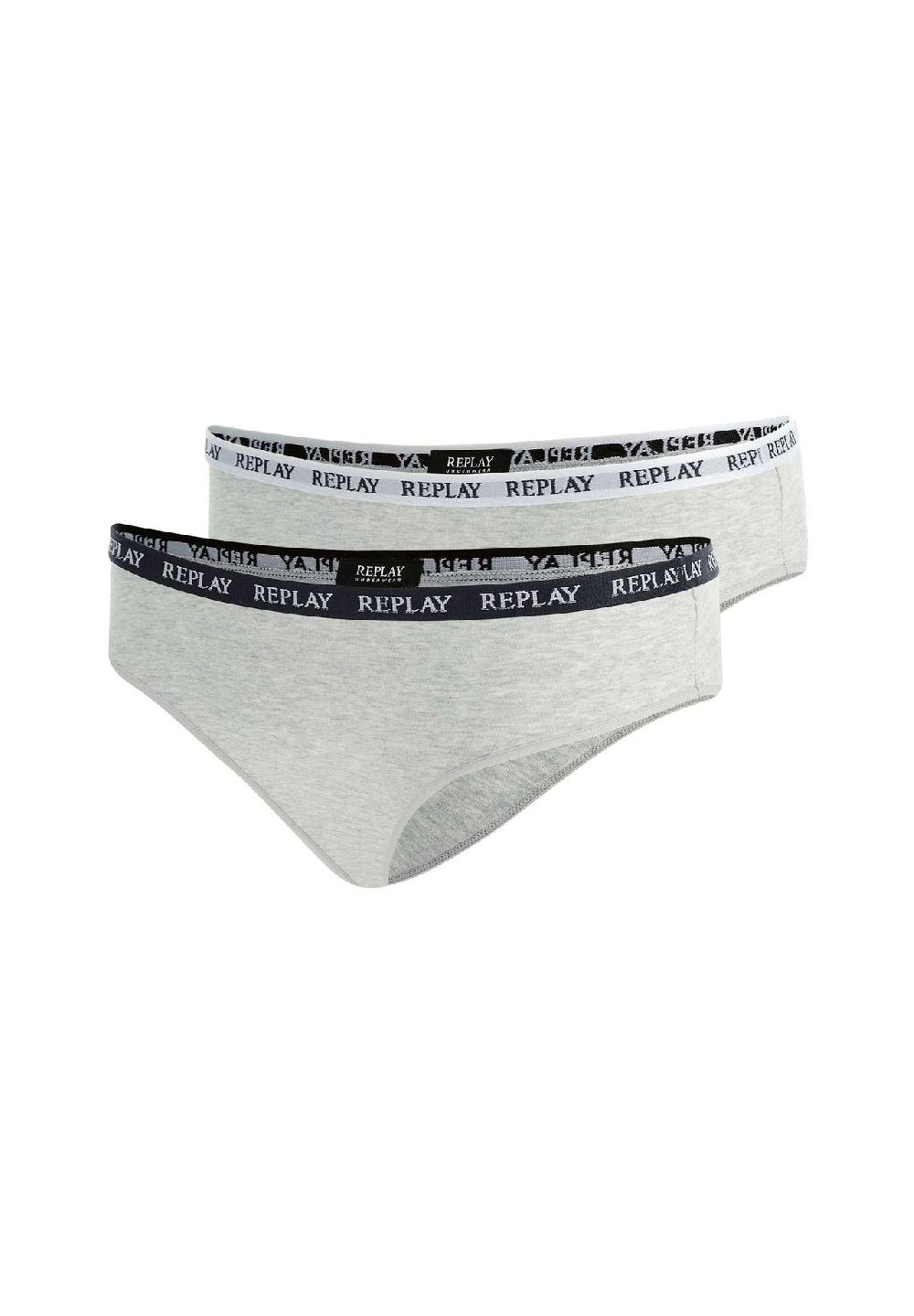 REPLAY Damen Slips 4er Pack - Slip Logobund Baumwollmischung