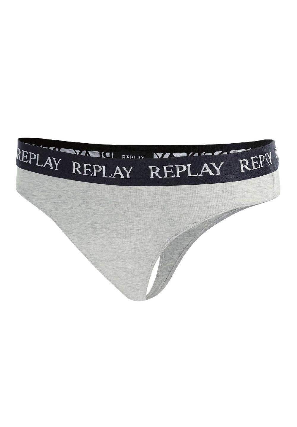 REPLAY Damen Strings 2er Pack - String Logobund Baumwollmischung