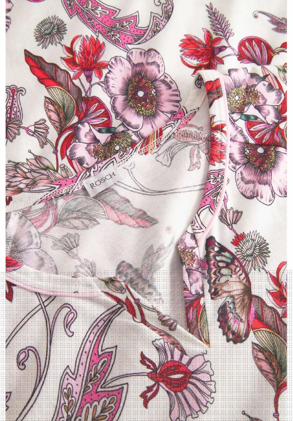 RÖSCH Butterfly Sleepshirt Kurzarm Split-Neck Für Damen