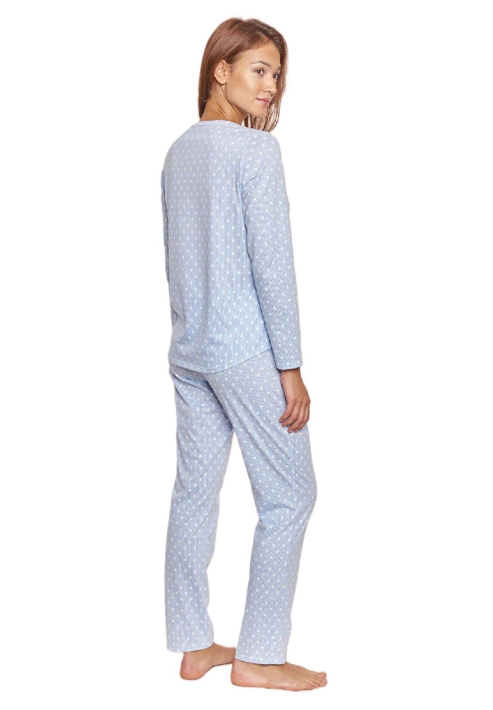 RÖSCH Schlafanzug Baumwolle Split-Neck Für Damen