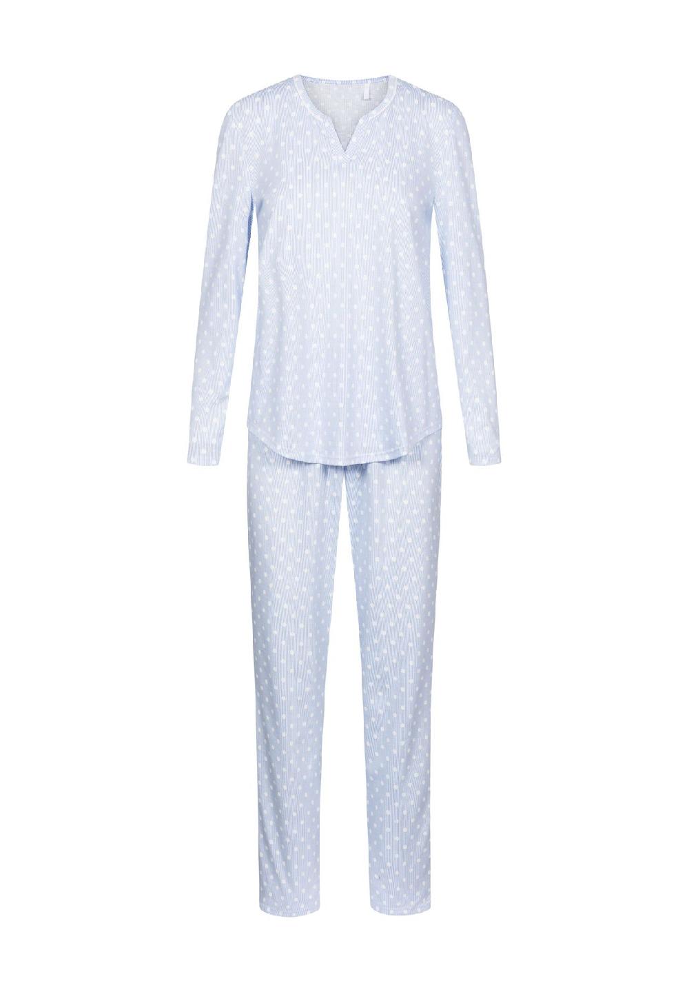 RÖSCH Schlafanzug Baumwolle Split-Neck Für Damen