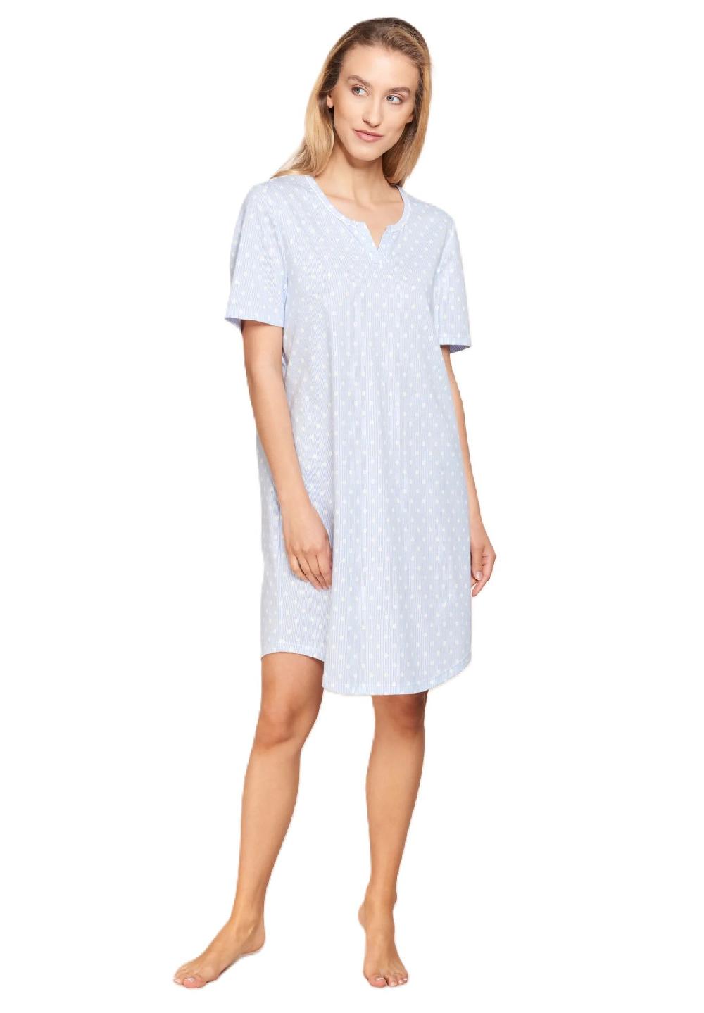 RÖSCH Smart Casual Nachthemd Split-Neck Baumwolle Für Damen