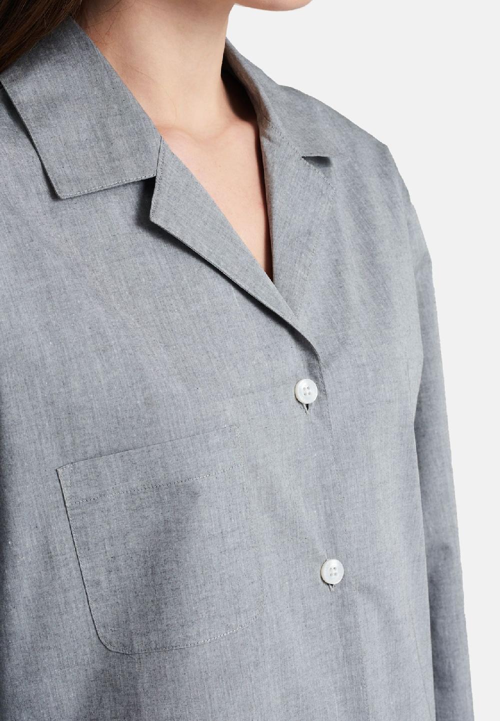 Seidensticker Nachthemd Langarm Chambray