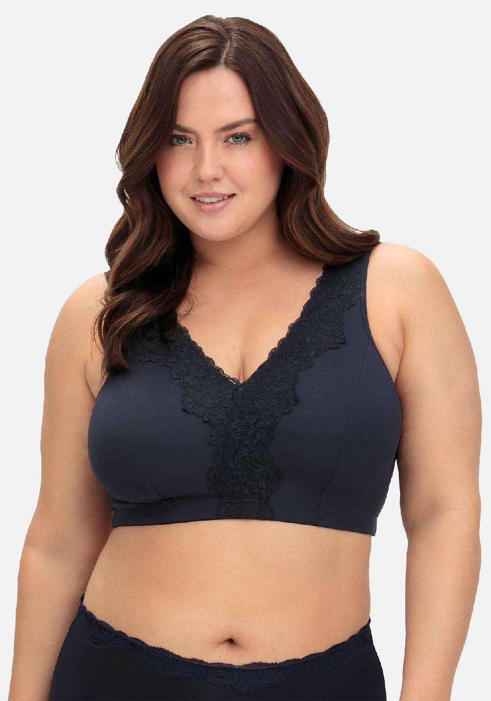 Sheego BH Ohne Bügel In Bustier-Form Mit Spitzenborte