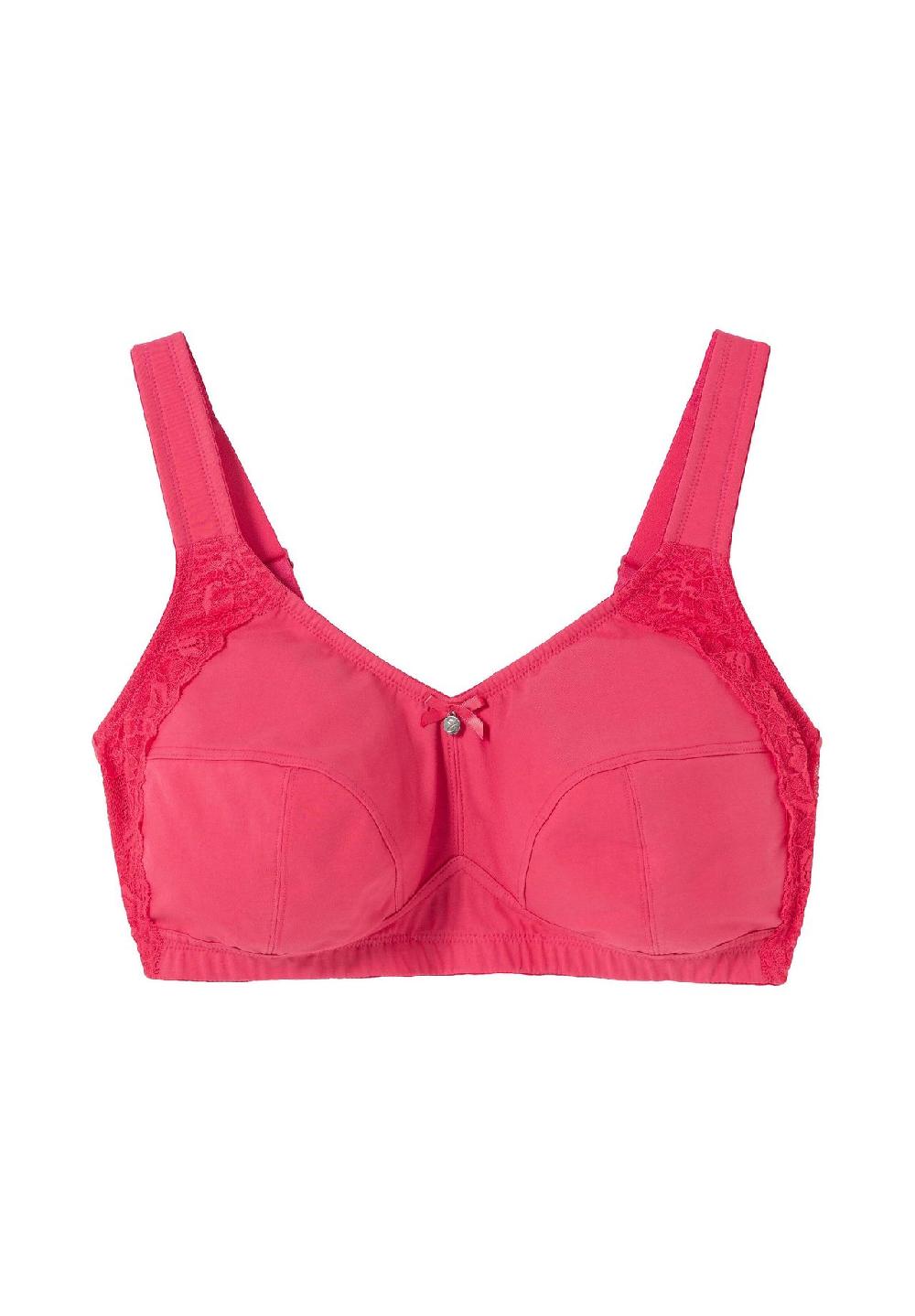 sheego BH ohne Bügel mit seitlichem Spitzenbesatz