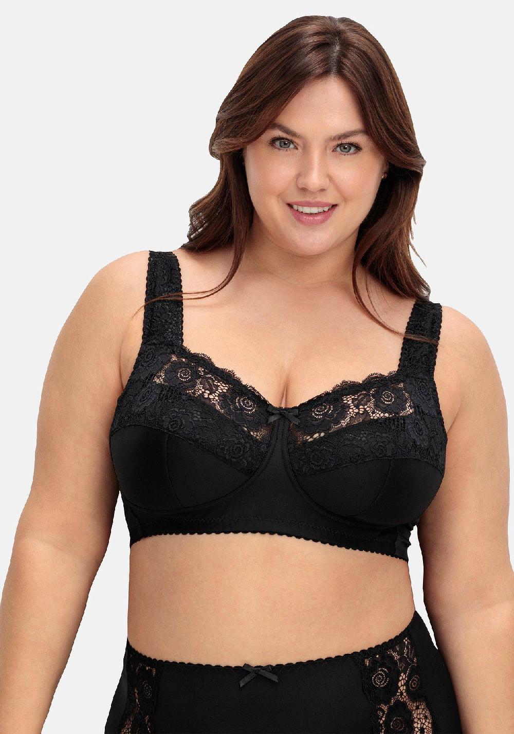 Sheego BH Ohne Bügel Mit Wattierten Cups Und Spitze