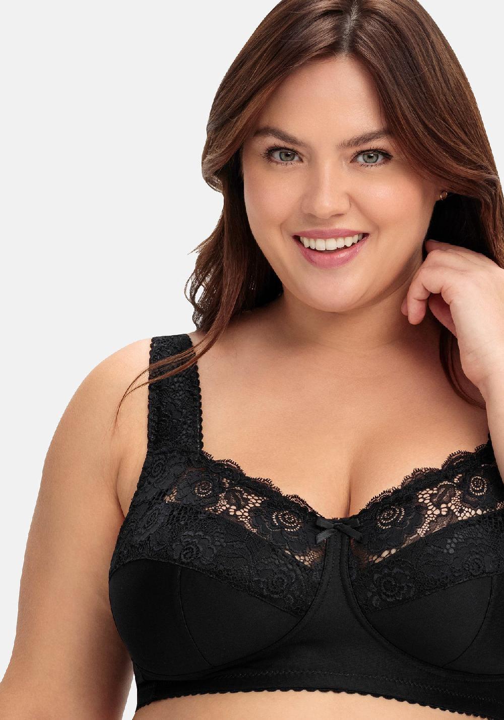 Sheego BH Ohne Bügel Mit Wattierten Cups Und Spitze