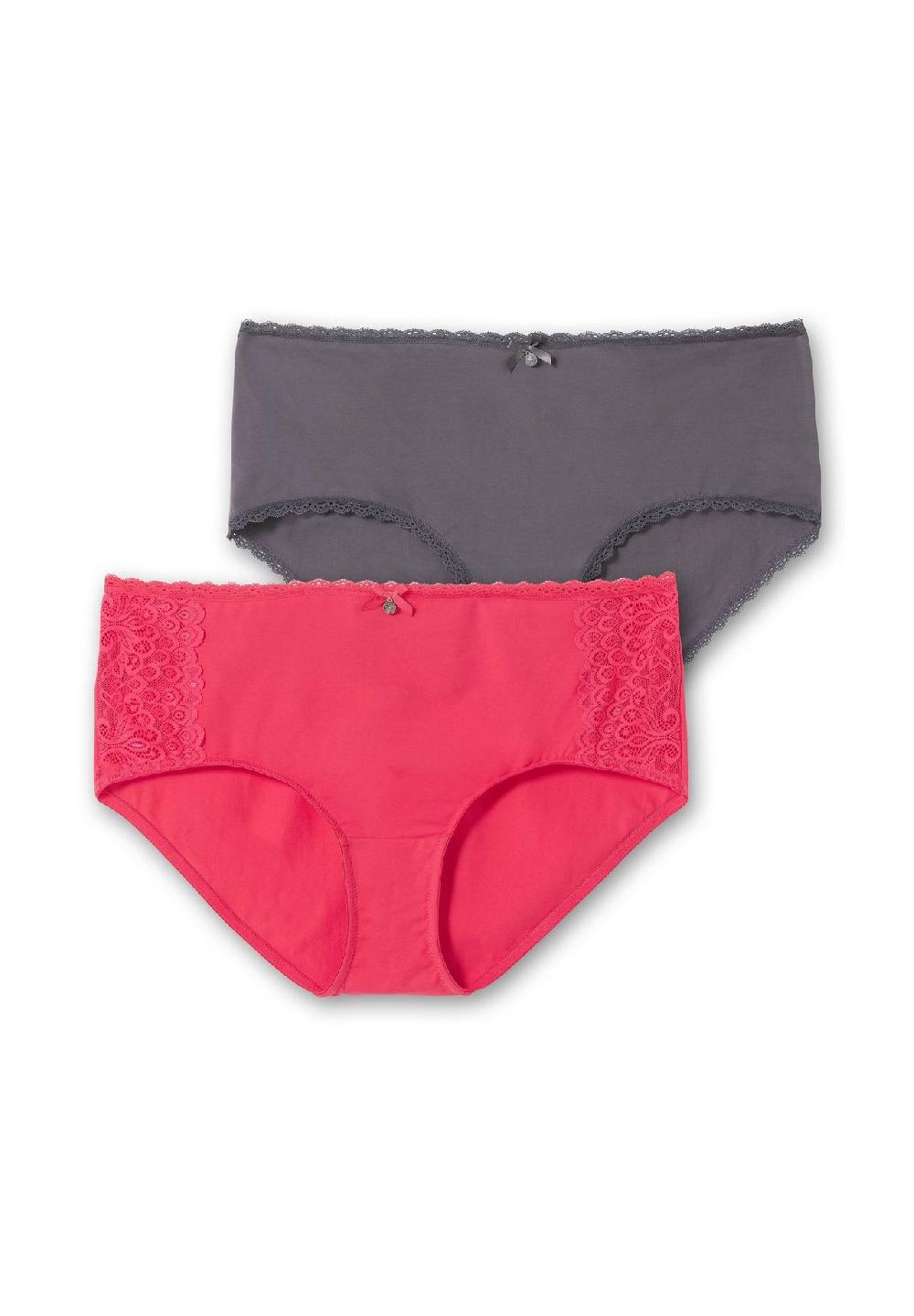 sheego Pantys im Doppelpack mit Spitzendetails
