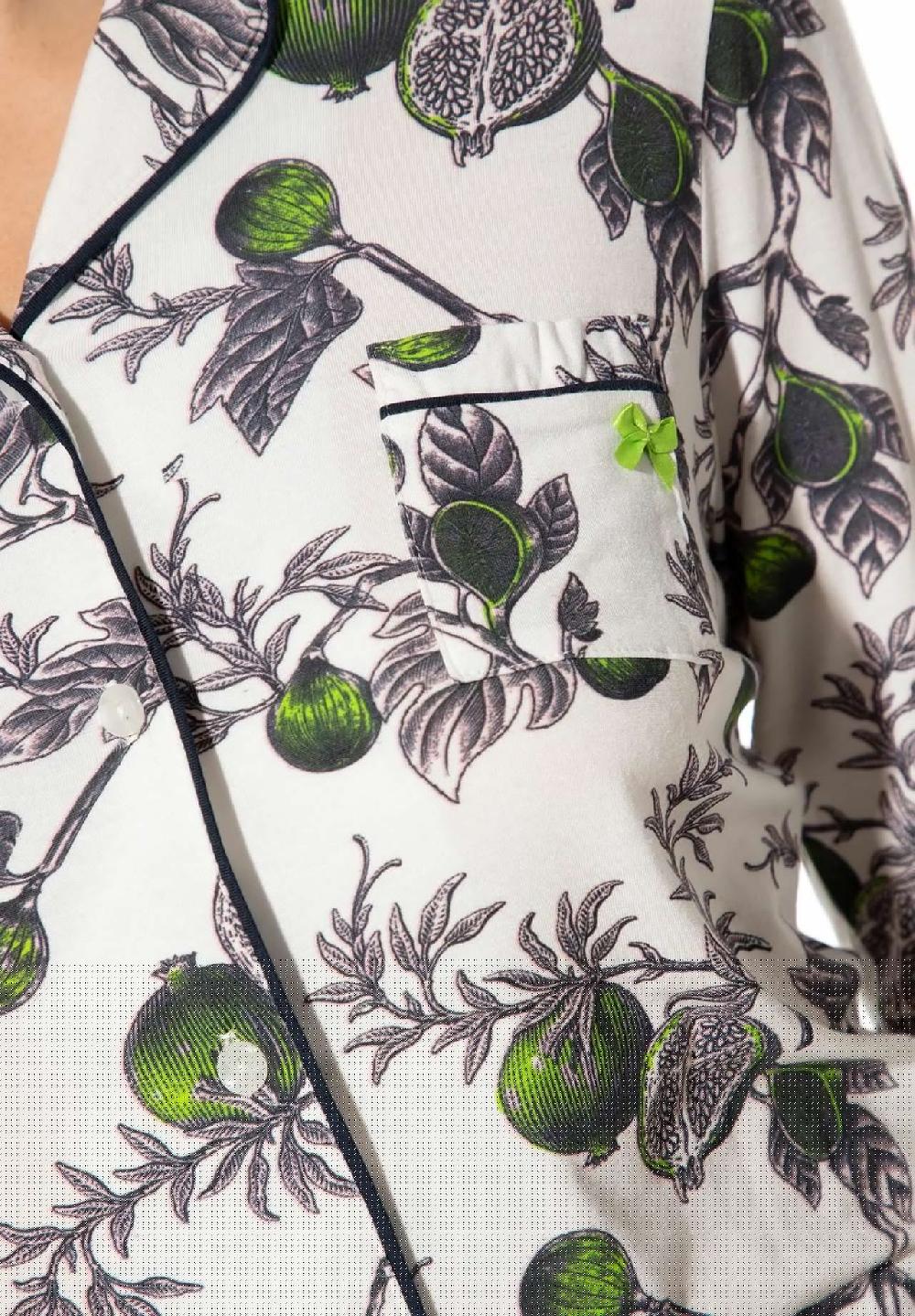 SHORT STORIES® Schlafanzug-Oberteil Reverskragen Paspeln Für Damen