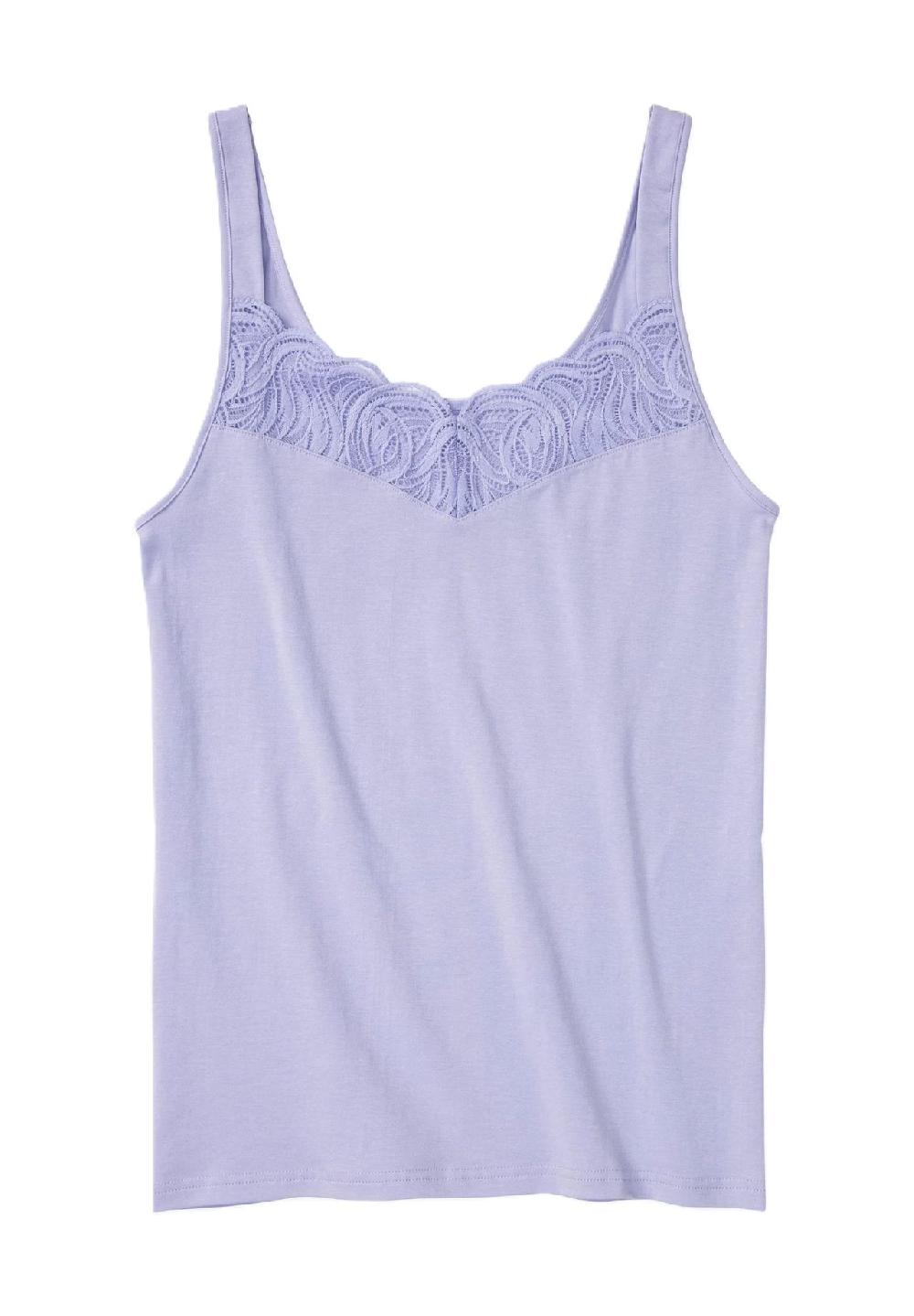 SYLVIA SPEIDEL. Simona Trägerhemd breite Träger Spitzenapplikation für Damen