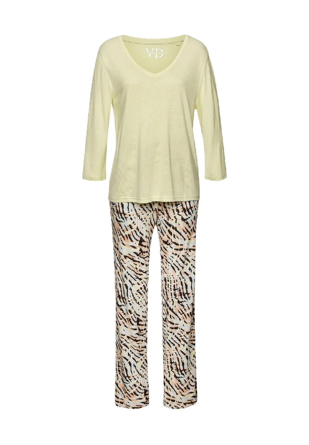 vivance dreams Sweet Dreams Schlafanzug V-Ausschnitt 3/4-Ärmel für Damen