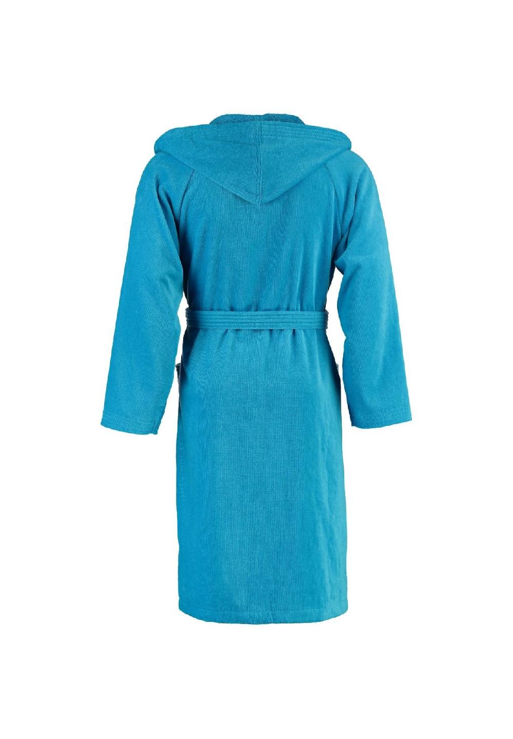VOSSEN® Bademäntel Unisex Kurzmantel Mit Kapuze Texas Turquoise - 5570