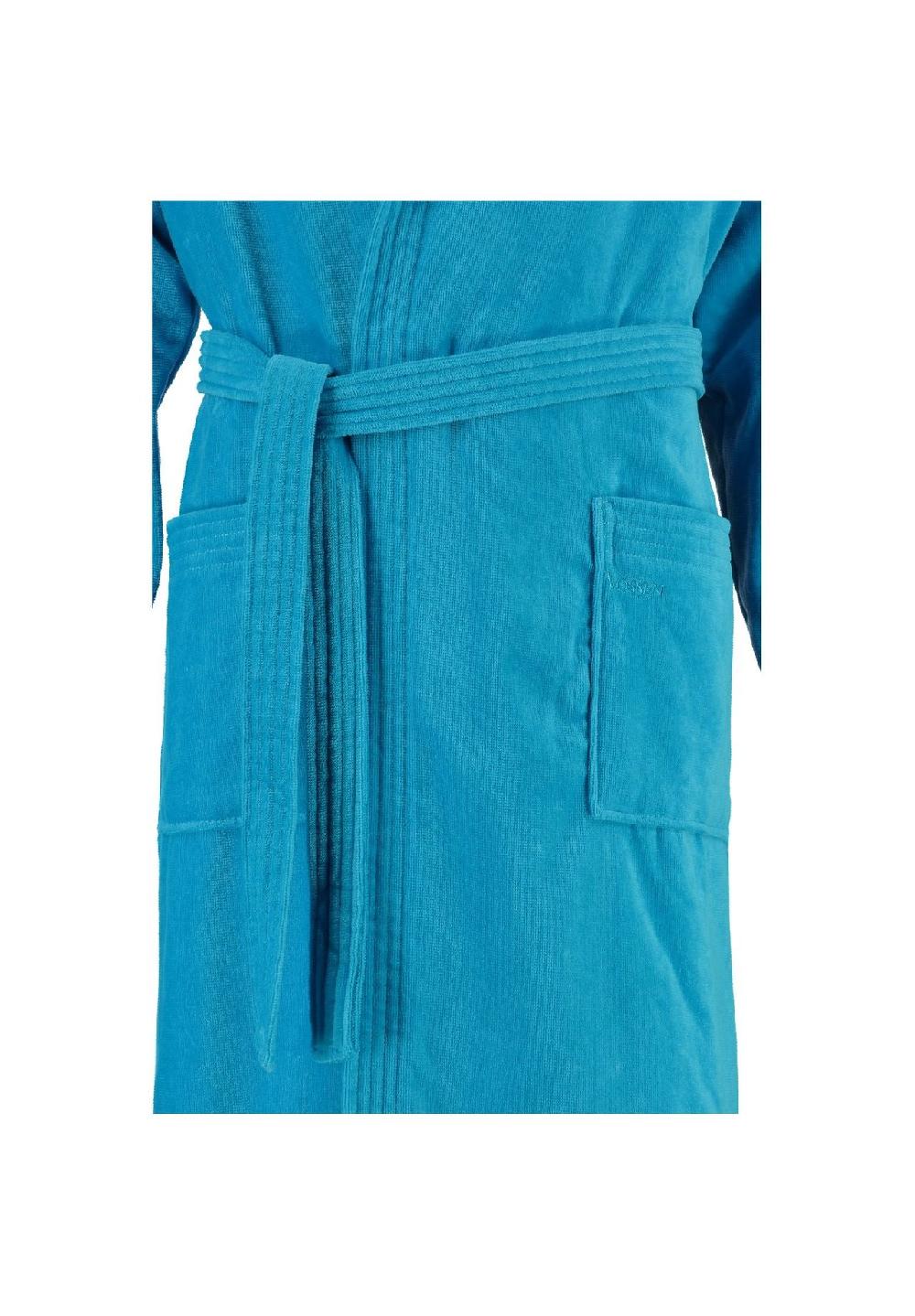 VOSSEN® Bademäntel Unisex Kurzmantel Mit Kapuze Texas Turquoise - 5570