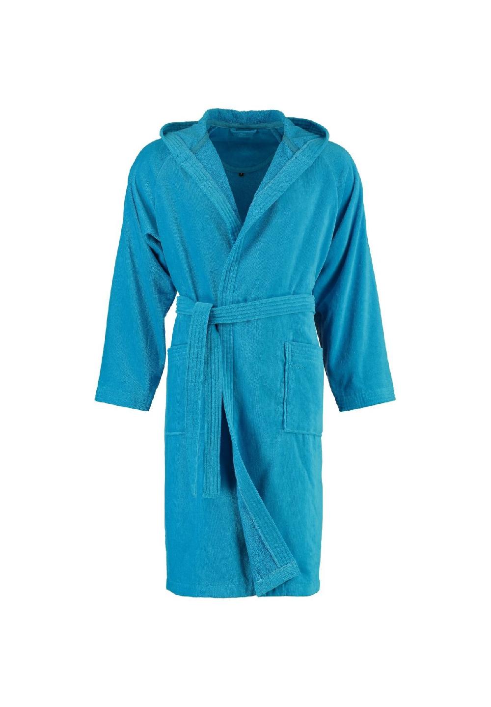 VOSSEN® Bademäntel Unisex Kurzmantel Mit Kapuze Texas Turquoise - 5570