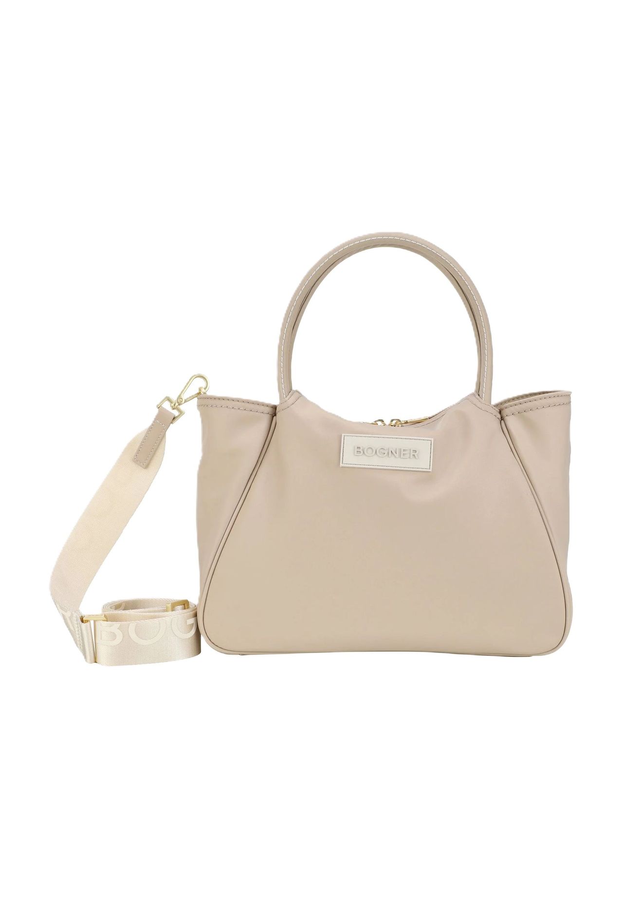 BOGNER SAXON Henkeltasche "Raja" Zweiwege-Reißverschluss Emblem für Damen