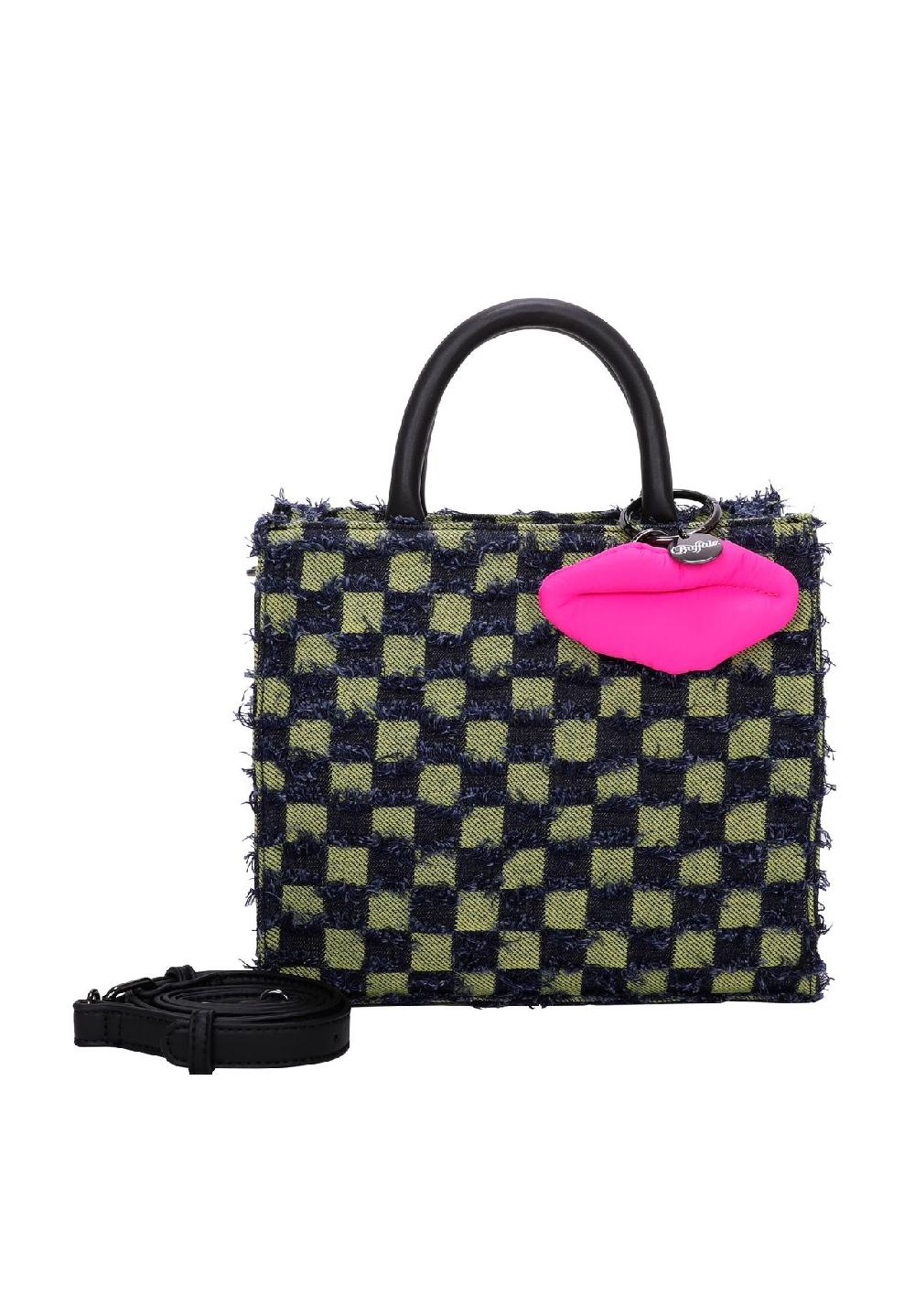 Buffalo Henkeltasche Big Boxy Collection Fancy Squares mit abnehmbarem Anhänger