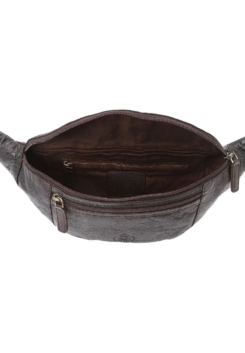 DUNMORE Bauchtasche Reißverschluss Leder