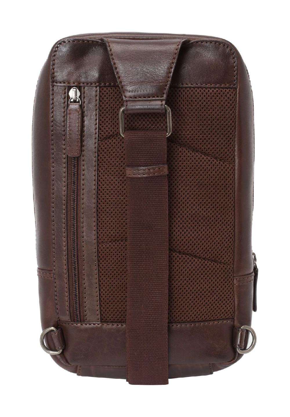 DUNMORE Umhängetasche Leder Reißverschluss