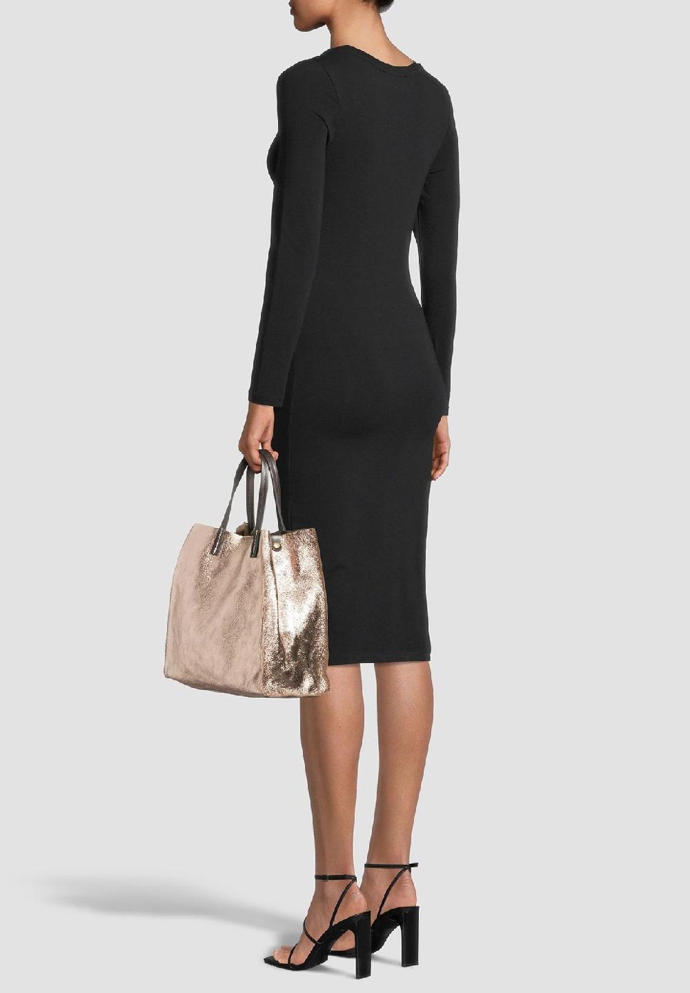 GALERIA Shopper Leder Metallic-Look Für Damen