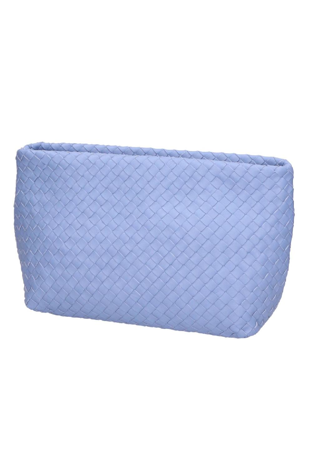 Gave Lux Shultertasche Women's Shoulder Bag In Genuine Nappa Leather With Woven Texture. Equipped With Removable Chain Shoulder Strap. Handcrafted Italian Product. Made In Italy