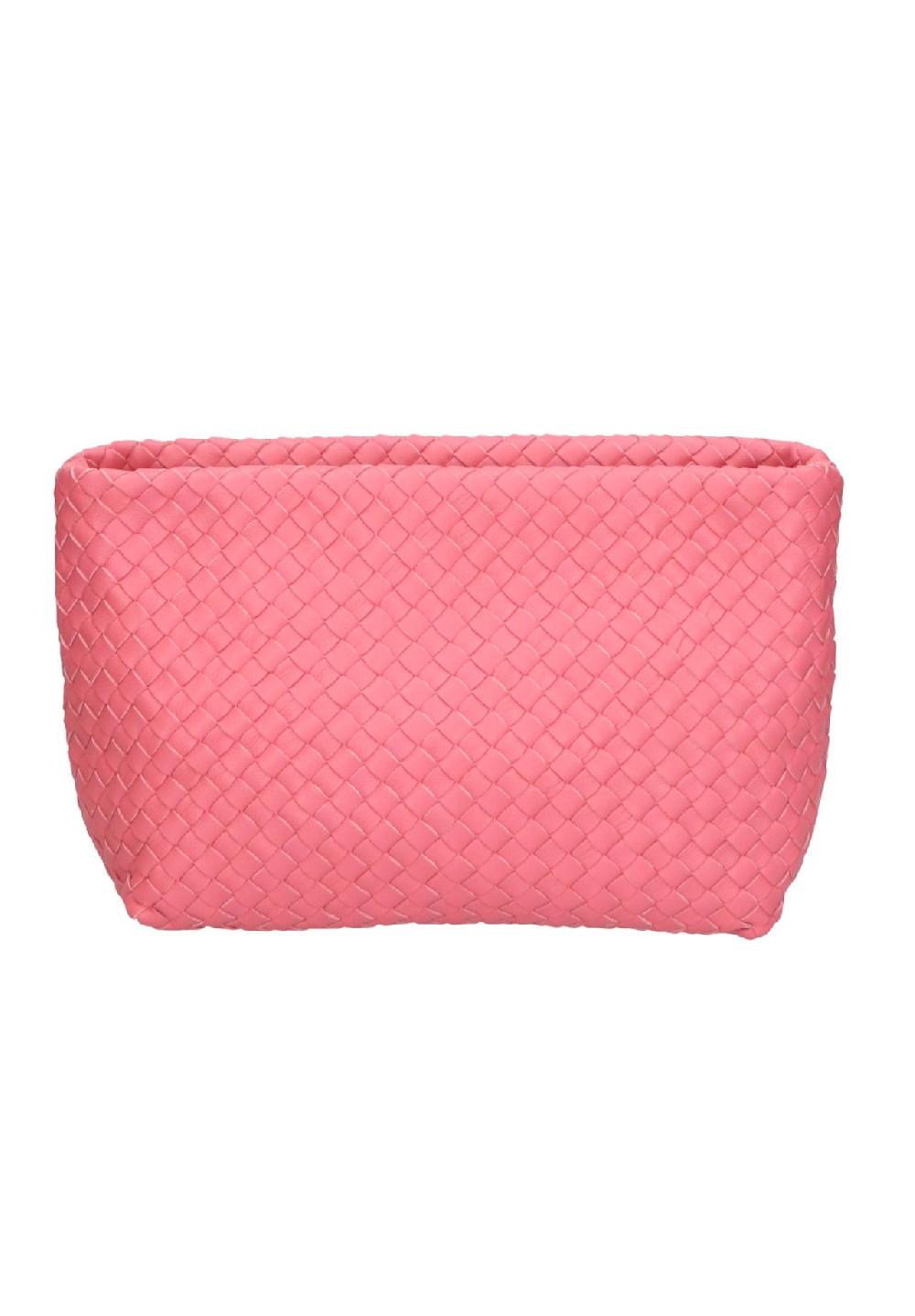 Gave Lux Shultertasche Women's Shoulder Bag In Genuine Nappa Leather With Woven Texture. Equipped With Removable Chain Shoulder Strap. Handcrafted Italian Product. Made In Italy