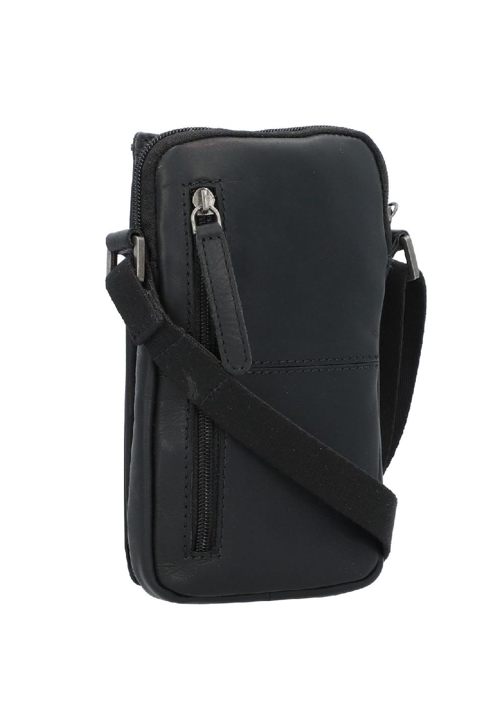 GREEN BURRY Pure Black Pure Black Handytasche Leder 11 Cm