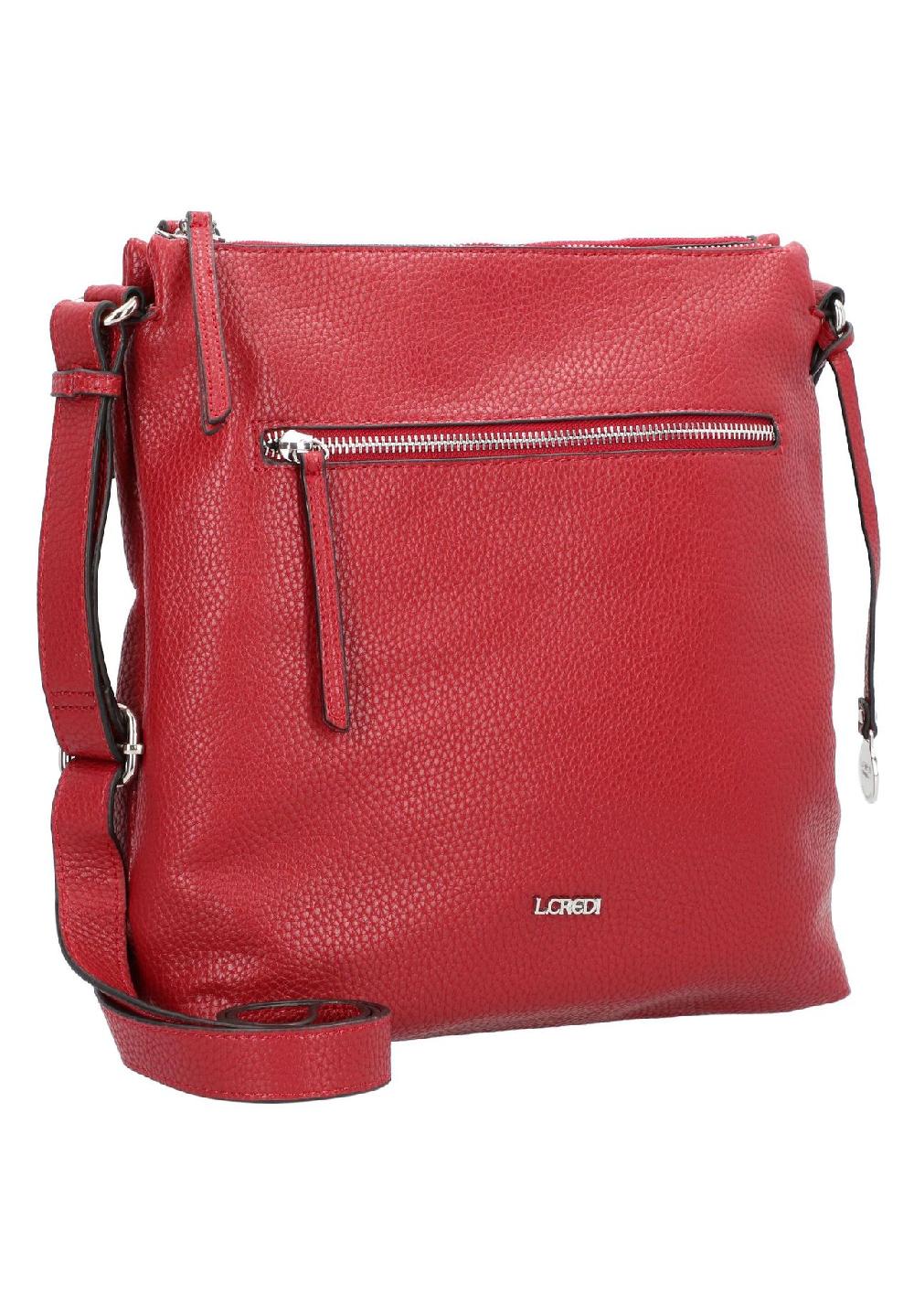 L.CREDI NEW ORLEANS Schultertasche Kunstleder Emblem Uni Für Damen