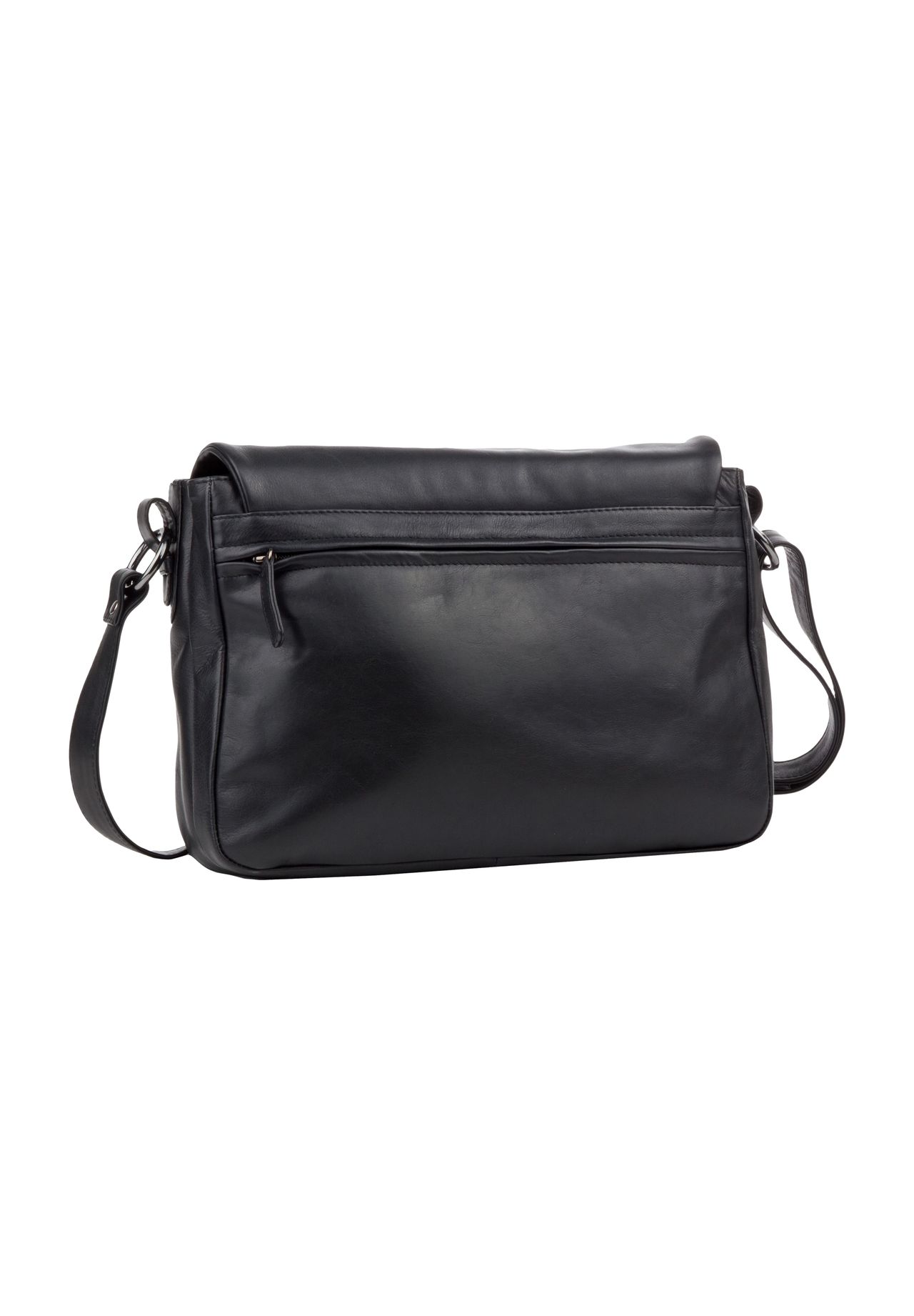 L.CREDI Umhängetasche "Eva" Leder Magnetverschluss Schultergurt Uni Für Damen