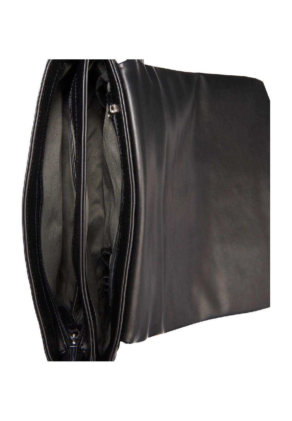 L.CREDI Umhängetasche "Eva" Leder Magnetverschluss Schultergurt Uni Für Damen