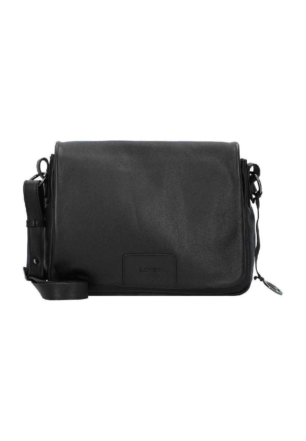 L.CREDI Umhängetasche "Eva" Leder Magnetverschluss Schultergurt uni für Damen