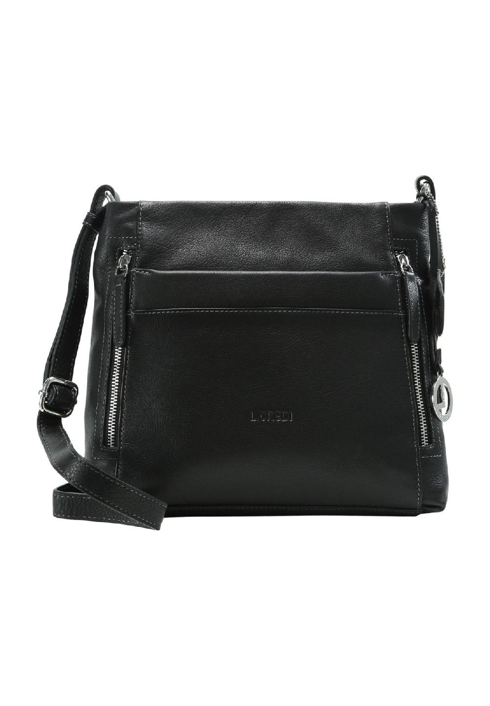 L.CREDI Umhängetasche "Sabrina" Leder uni für Damen