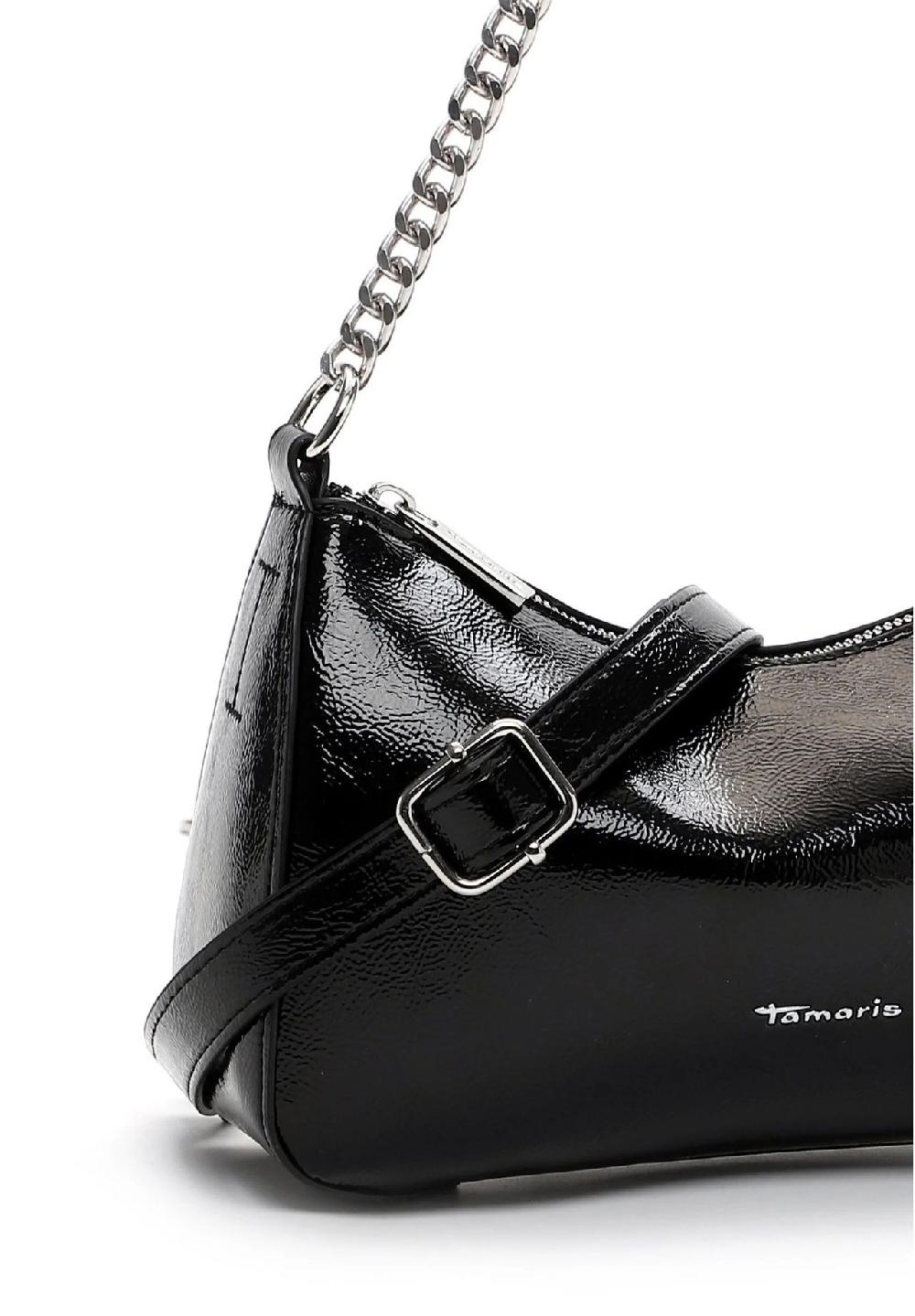 Tamaris Schultertasche "Flaviana" Lack-Optik Reißverschluss Für Damen