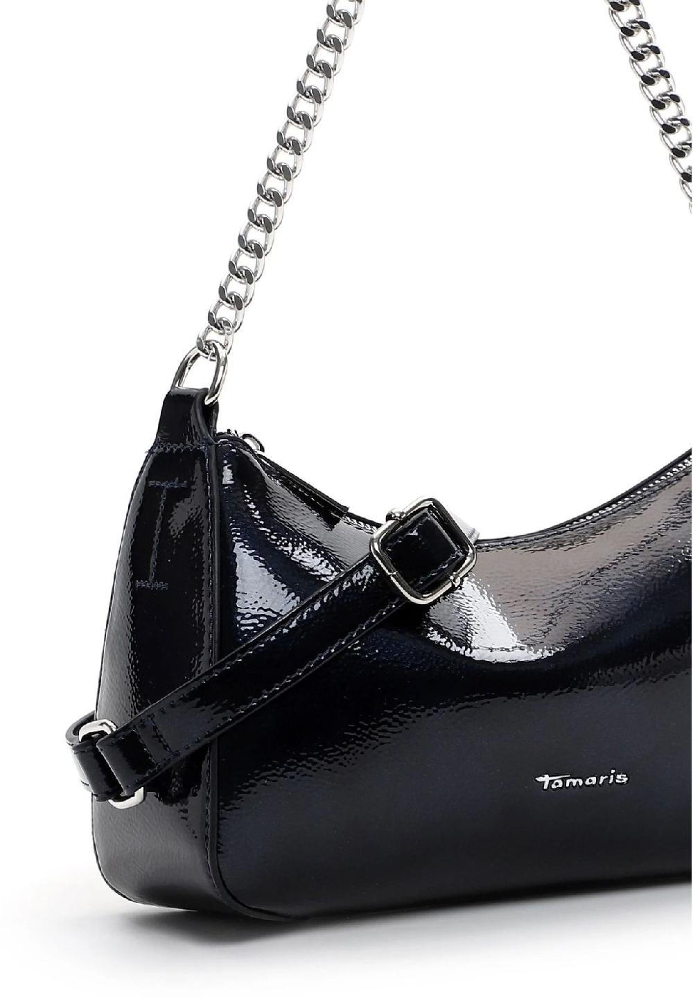 Tamaris Schultertasche "Flaviana" Lack-Optik Reißverschluss Für Damen