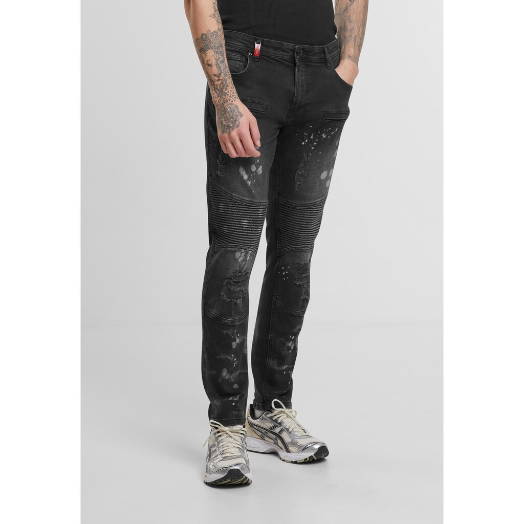 2Y Premium Bequeme Jeans »2Y Premium 2Y SANTI BIKER SLIM FIT JEANS«