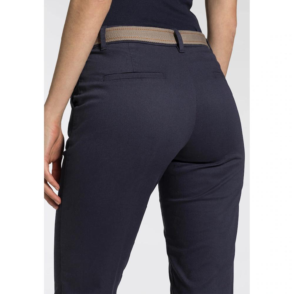 AJC Chinohose (2 Tlg.) In Lässiger Form Mit Konstrastfarbendem Gürtel