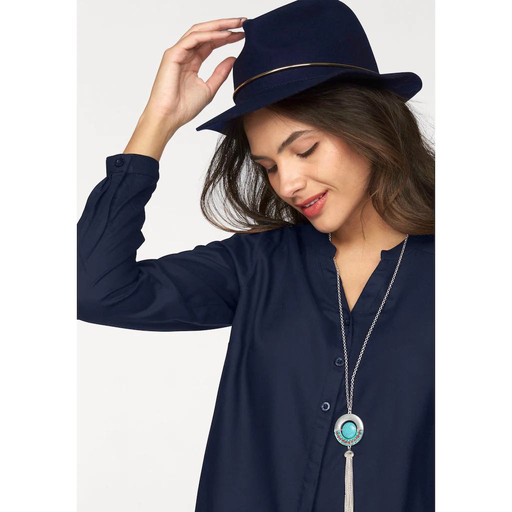 AJC Hemdbluse Aus Weich Fließender Viskose