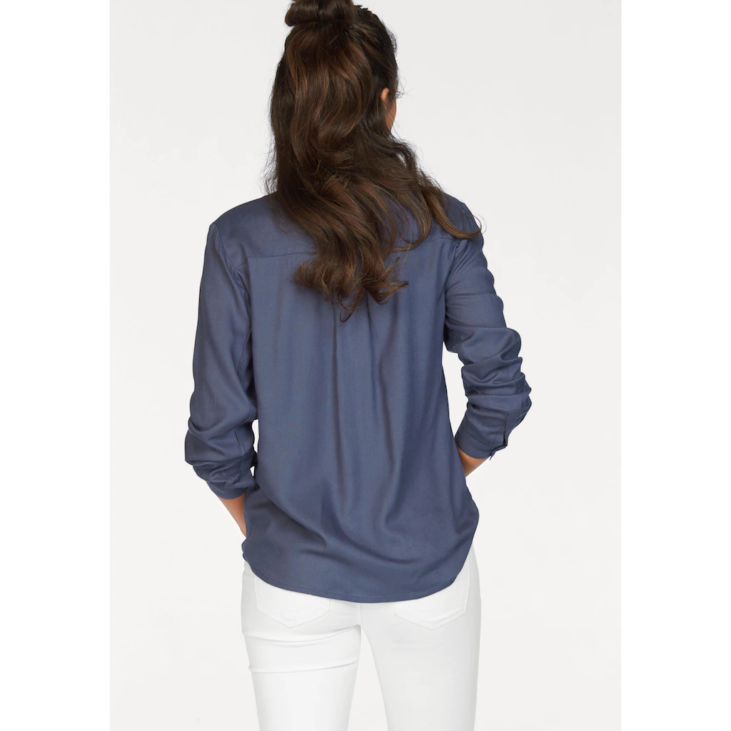 AJC Hemdbluse Mit Unterschiedlichen Druckvarianten Oder In Uni