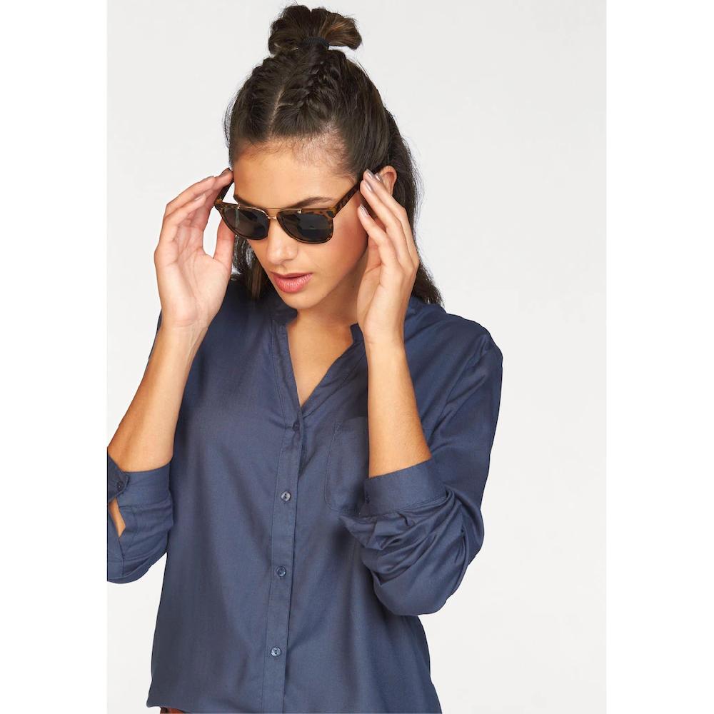 AJC Hemdbluse Mit Unterschiedlichen Druckvarianten Oder In Uni