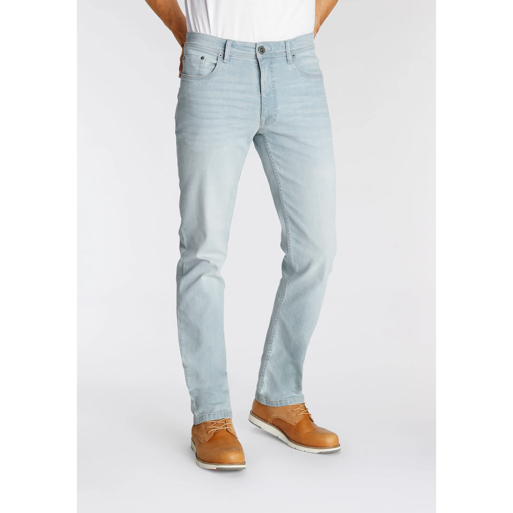 AJC Straight-Jeans gerade geschnitten Used-Look-Waschung niedrige Leibhöhe ▷ kaufen