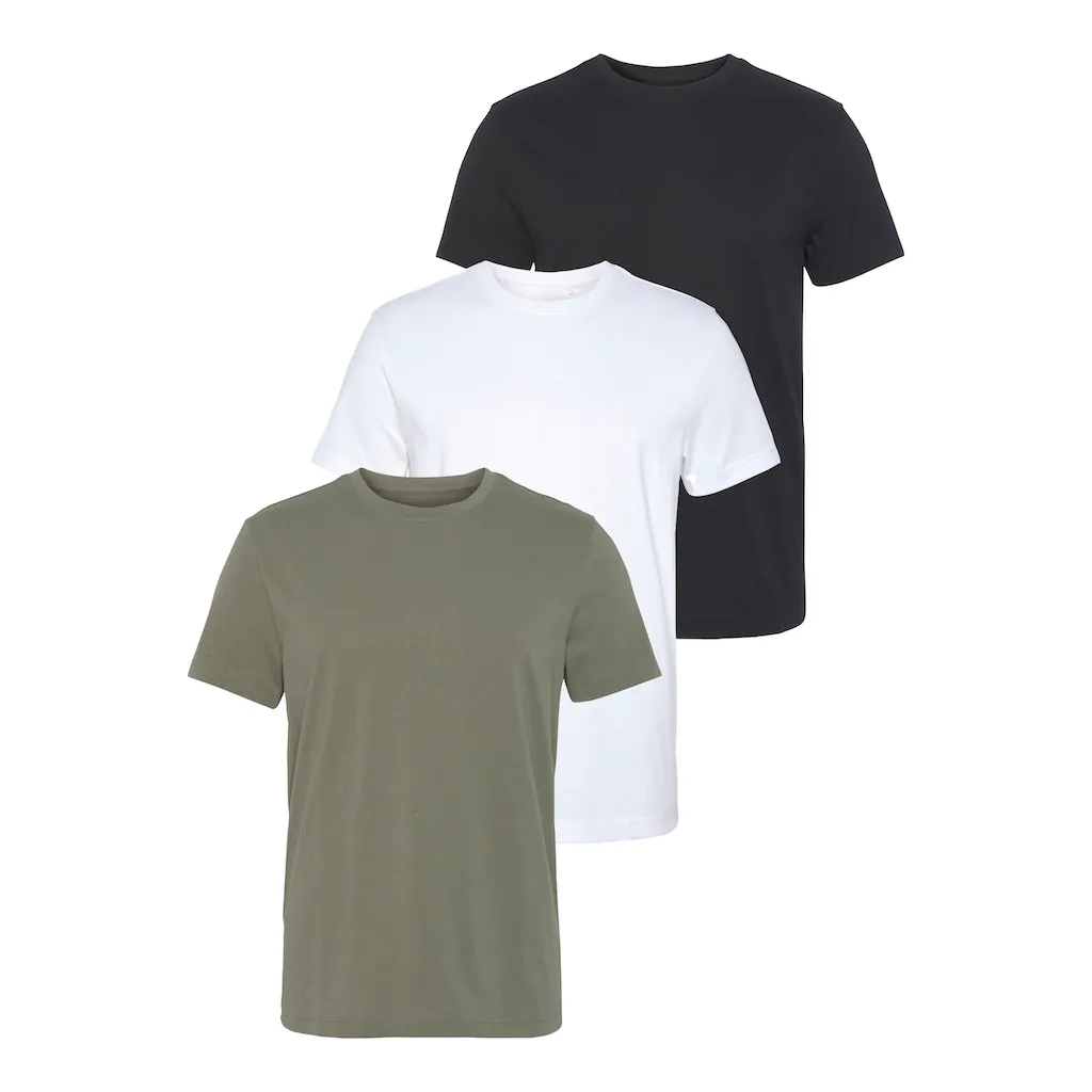 AJC T-Shirt (3er-Pack) lockere Passform Basic-Stil