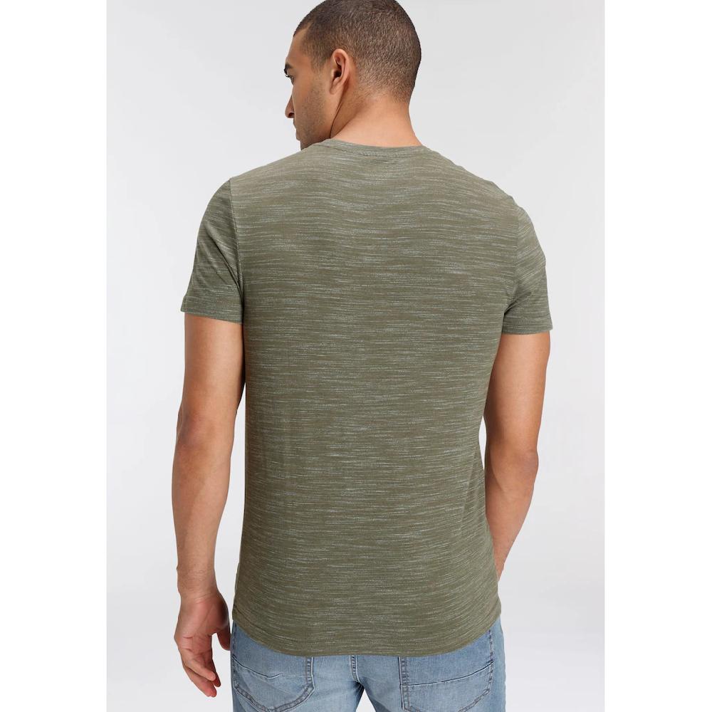 AJC T-Shirt Kurzarm Regular Fit Meliert Rundhalsausschnitt ▷ Für