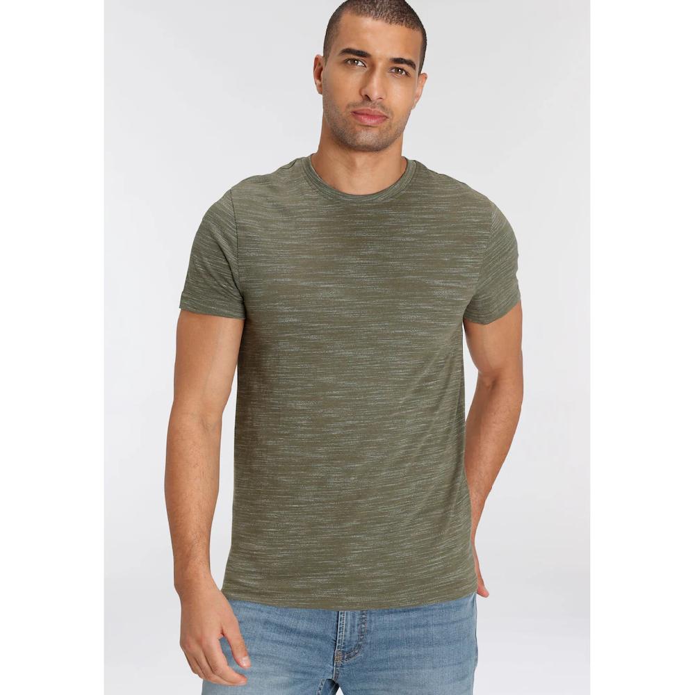 AJC T-Shirt Kurzarm Regular Fit meliert Rundhalsausschnitt ▷ für