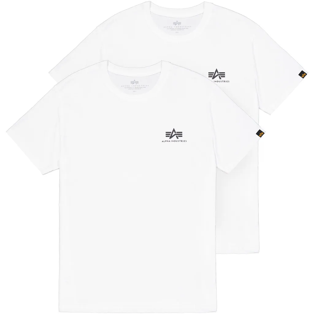 Alpha Industries Rundhalsshirt »Basic T Small Logo 2 Pack« (Set 2 tlg.)