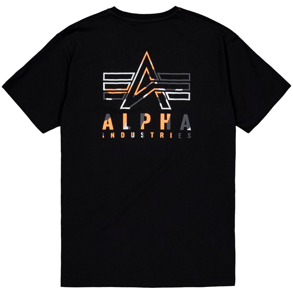 Alpha Industries Rundhalsshirt »Camo Logo Puff Print BP T«