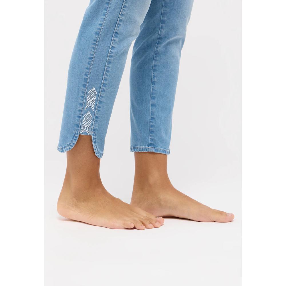 ANGELS Ankle-Jeans »ORNELLA SPARKLE« Mit Glitzersteinchen Applikation
