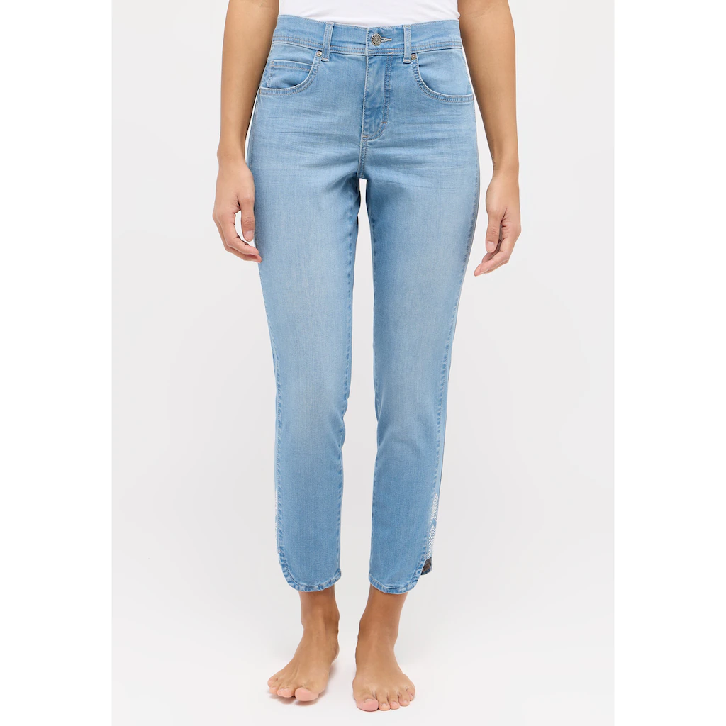 ANGELS Ankle-Jeans »ORNELLA SPARKLE« mit Glitzersteinchen Applikation